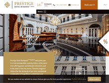 Tablet Screenshot of prestigehotelbudapest.com